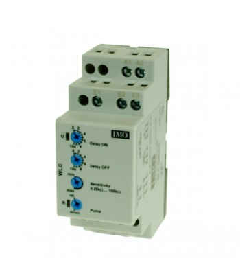 WLC-230VAC | Relè di monitoraggio del livello del fluido, 230 V ca, Regolazione della sensibilità, Ritardo alla disinserzione e 