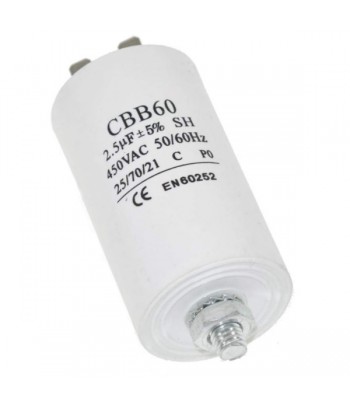 CBB60E-2.5-450 | Condensatore per motori in regime 2,5uF; 450V; Ø30x60mm; ±5%