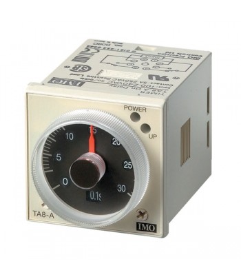 TA8-A100-240AC | Timer per montaggio a pannello 48x48 , multiscala 0.05s-60hr, doppio contatto  CO 5A, 8 pin octal, funzione di 