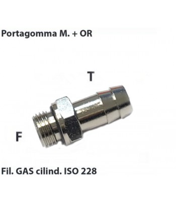 LG98.1/4.12 | Portagomma maschio G.1/4 cilindrico + or T.12
