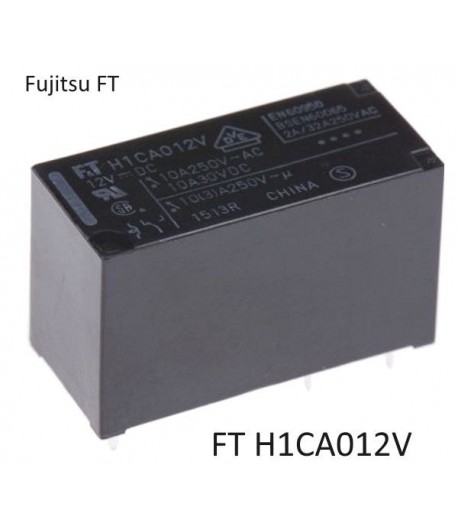 FT H1CA012V | Relè elettromagnetico; bobina: 12Vdc;  SPDT; 10A/250Vac; 10A / 30Vdc.