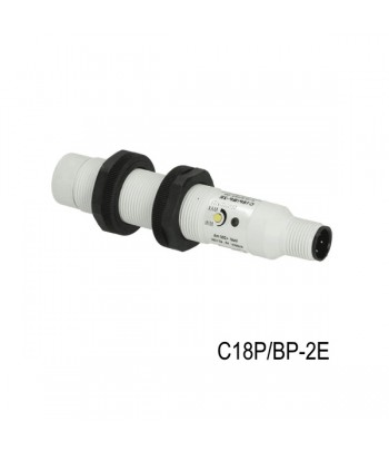C18P/BP-2E | Sensore capacitivo  M18 non schermato, 10-30Vdc,  NO + NC ,PNP Sn= 3..12 mm  Adj. Corpo in plastica,Conn. M12.