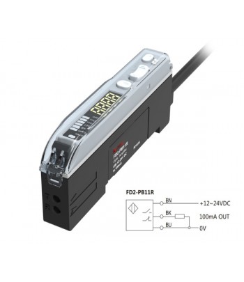 FD2-PB11R | Amplificatore con display digitale per sensore a fibra ottica - Alimentazione: DC 12-24V - PNP NO/NC .
