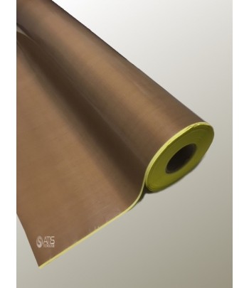 PTFE60411000 | Tessuto GLASS/PTFE   spess.0,14 + adesivo siliconico 0,045mm, spess. tot. 0,185mm, Largh.1000mm.
