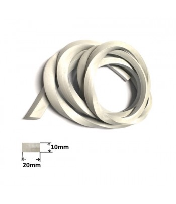 SIL1020M | Profilo silicone espanso bianco  per alte temperature dim.10x20mm.