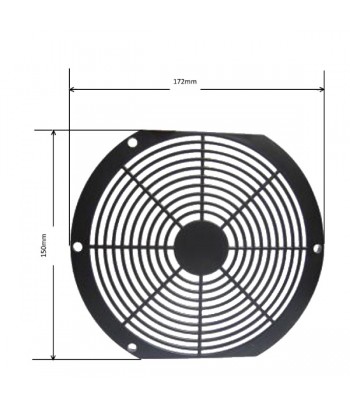 VXP17201BK | Griglia protezione tecnopolimero per  ventilatore  172X150mm.