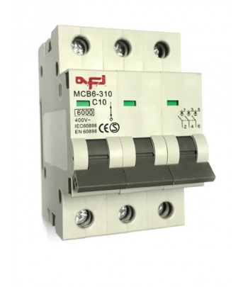 MCM6-310 | Interruttore automatico magnetotermico 3 P 10A  400Vac.