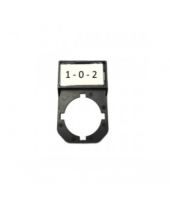 1-0-2-LABEL | Targhetta per pulsante  D. 22 -con scritta  1-0-2 .