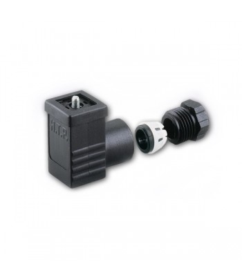 C17.U | Connettori da 17  mm universali nero per elettrovalvole 2-230V