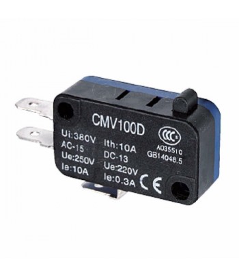 CMV-100-D | Micro interruttore switch serie in plastica, pistoncino in plastica, 1NO+NC, 10A 250V.